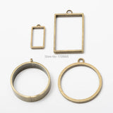Antique Bronze Hollow Circle Charms for Jewelry Making 10pcs