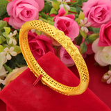 Dragon Phoenix Plated Bracelet For Women Bride Wedding Bangles