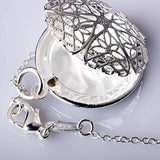 Hollow Expanding Photo Locket Necklace Box Collar Pendant Men Women Jewelry Gift