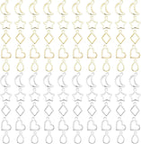 Stainless Steel Resin Craft Bezels 100pcs Hollow Frame Pendants 10 Styles