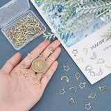 Stainless Steel Resin Craft Bezels 100pcs Hollow Frame Pendants 10 Styles