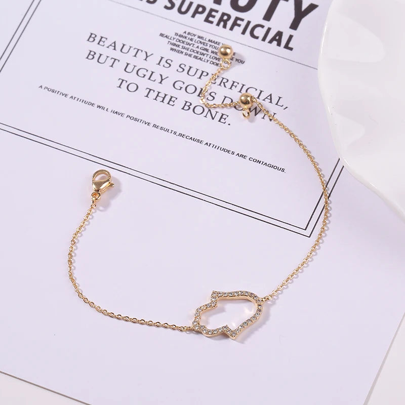 Classic Copper Bransolet Women Bracelet Wedding Hand Shape Bangles