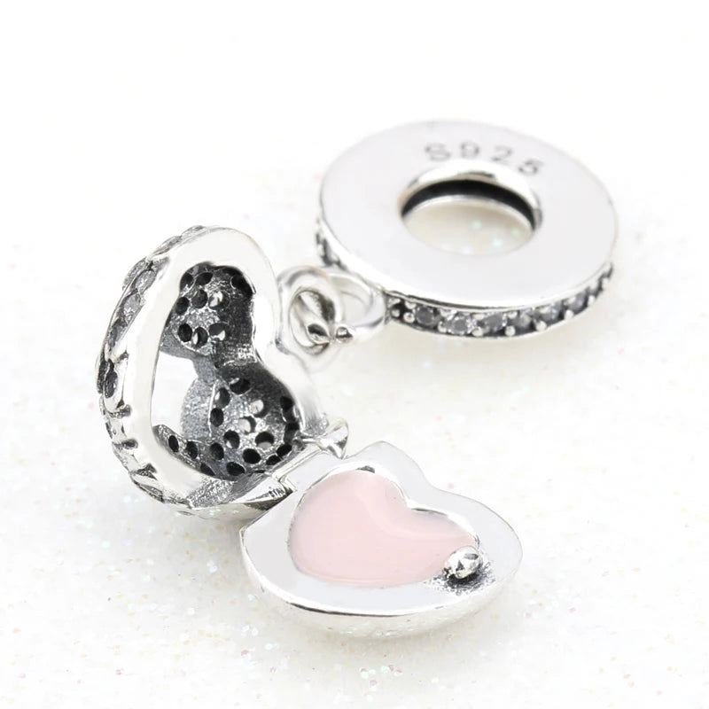 Clear CZ/Enamel Love Charms for Bracelet
