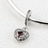 Clear CZ/Enamel Love Charms for Bracelet