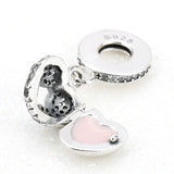 Clear CZ/Enamel Love Charms for Bracelet