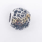 925 Sterling Silver Love Charm Bead for Bracelets