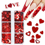 Heart-shaped Nail Sequins Glitters Flakes