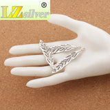 15pcs Tibetan Silver Hollow Long Feather Charms Pendants L308 54x10.3mm