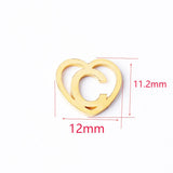 Initials Alphabet Pendant Stainless Steel Letter Charms For Bracelet Necklace