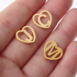 Initials Alphabet Pendant Stainless Steel Letter Charms For Bracelet Necklace