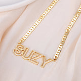 Hollow Name Necklace Personalized Outline Cut Out Pendant