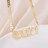 Hollow Name Necklace Personalized Outline Cut Out Pendant