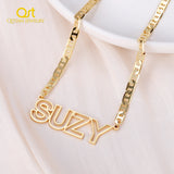 Hollow Name Necklace Personalized Outline Cut Out Pendant