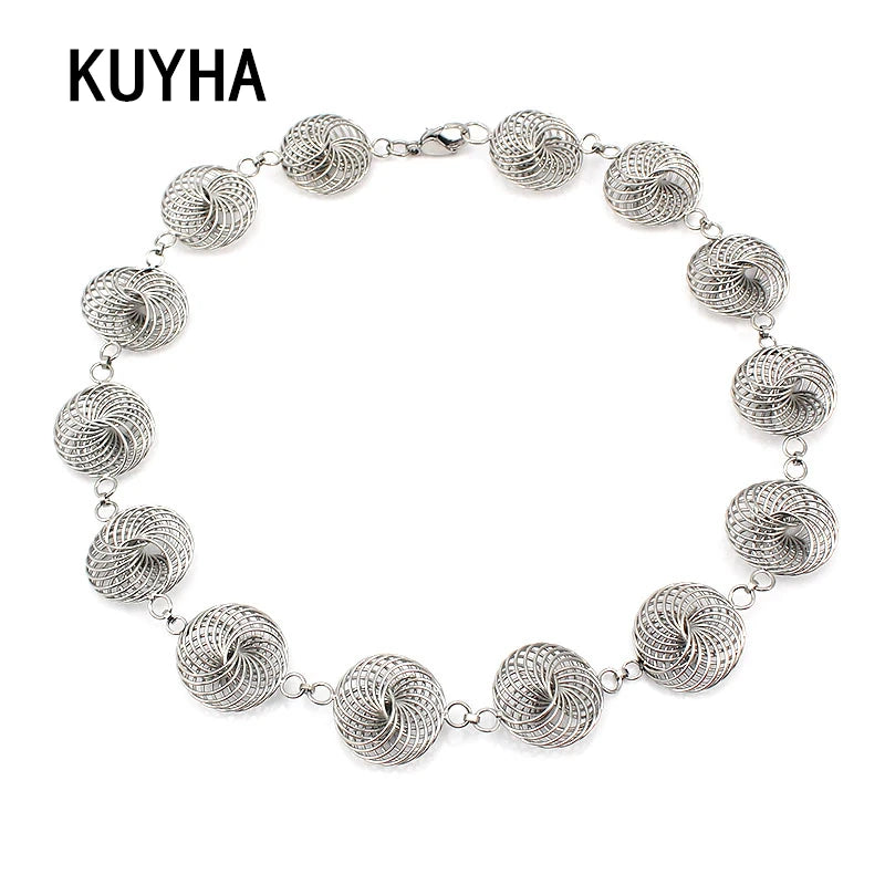 Hollow Ball Pendant Women Chokers Necklaces Jewelry Present