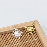 925 Silver Craft Flower Charms 15mm Pendants DIY Jewelry Making Earrings