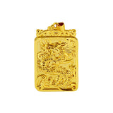 Yellow Dragon Pendant Necklace for Men Chain Brother Father Men's Jewelry