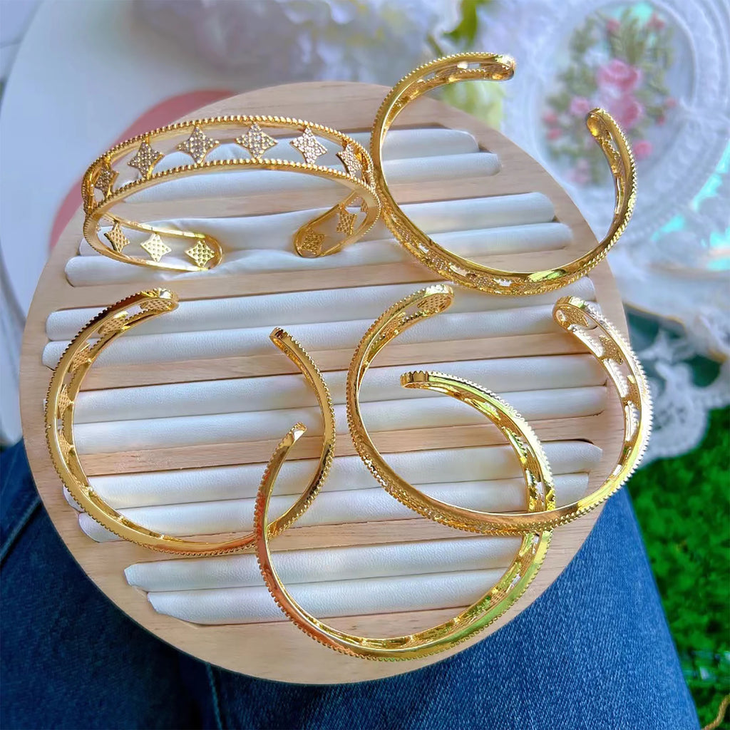 Hollow Out Bracelet Pave Zircon Star Crystal Bangles