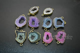 Colorful Natural Druzy Crystal Pendants Geode Drusy 5pcs