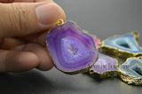Colorful Natural Druzy Crystal Pendants Geode Drusy 5pcs