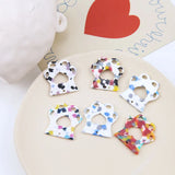 Heart Shape Resin Charms DIY Jewelry Findings 30pcs