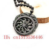 Dragon Jade Pendant Green Necklace Charm Amulet