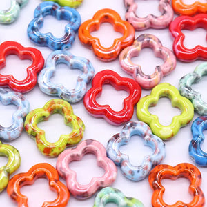 Ceramic Leaves Beads Jewelry Making DIY Necklace Bracelet 20mm