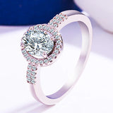 Oval Zircon Ring Ladies Proposal