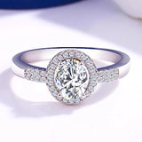 Oval Zircon Ring Ladies Proposal