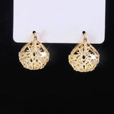 Custom Plated 14k Earrings for Women Lightweight All-match Jewelry