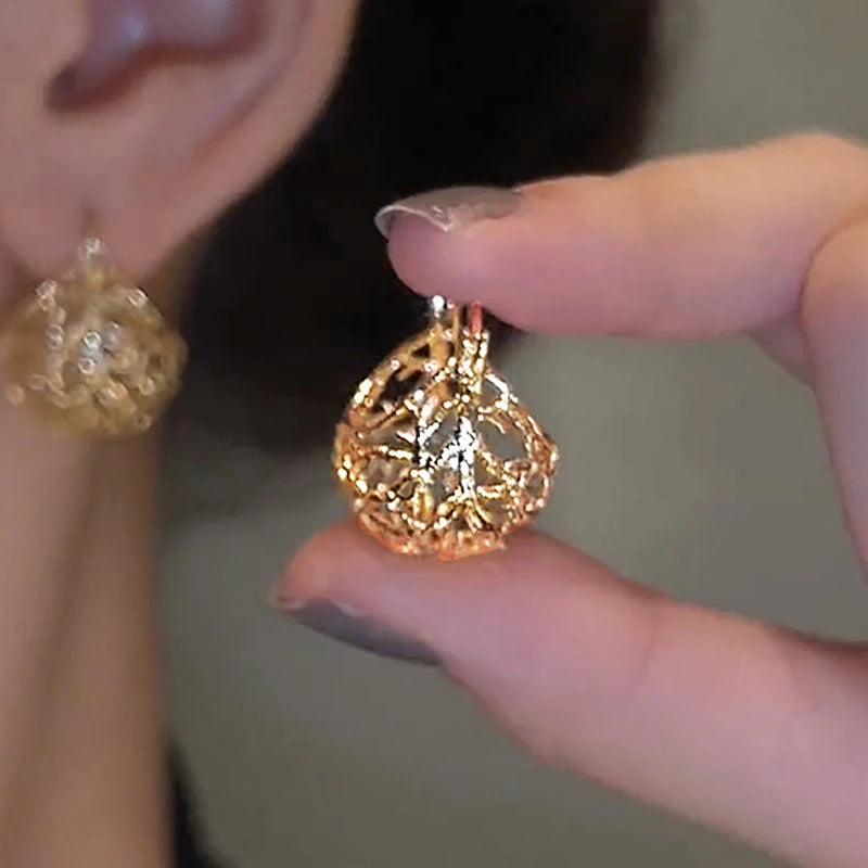 Custom Plated 14k Earrings for Women Lightweight All-match Jewelry