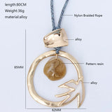 Resin Pendant Necklace Unique Shape Jewelry