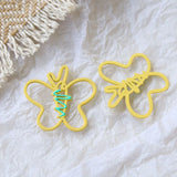 Rubber Enamel Alloy Butterfly Charms 40pcs 31*29mm Necklace Pendants