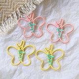 Rubber Enamel Alloy Butterfly Charms 40pcs 31*29mm Necklace Pendants