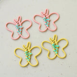 Rubber Enamel Alloy Butterfly Charms 40pcs 31*29mm Necklace Pendants