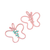 Rubber Enamel Alloy Butterfly Charms 40pcs 31*29mm Necklace Pendants