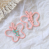 Rubber Enamel Alloy Butterfly Charms 40pcs 31*29mm Necklace Pendants