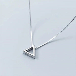 Women's Crystal Triangle Pendant Necklace