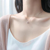 Women's Crystal Triangle Pendant Necklace