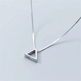 Women's Crystal Triangle Pendant Necklace