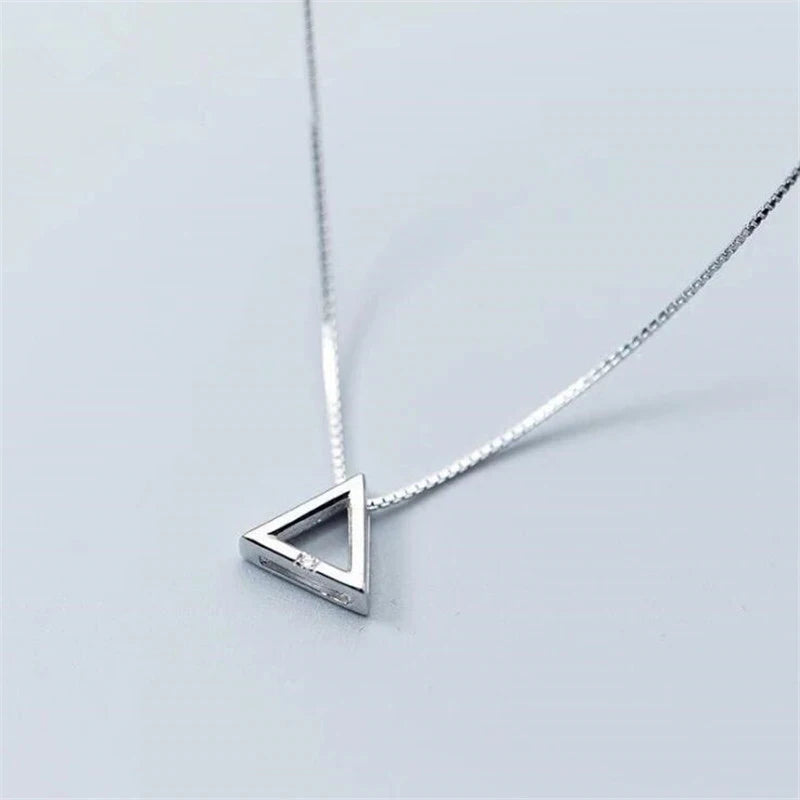 Women's Crystal Triangle Pendant Necklace