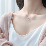 Women's Crystal Triangle Pendant Necklace