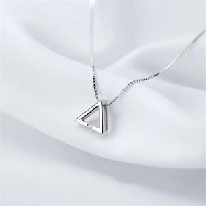 Women's Crystal Triangle Pendant Necklace