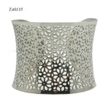 Punk Silver Steel Wide Cuff Bracelet