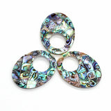 Oval Shell Pendant for Jewelry Making DIY Women Earrings Necklace