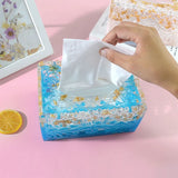 Silicone Mold for Hollow Pattern Tissue Box Epoxy Resin