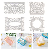 Silicone Mold for Hollow Pattern Tissue Box Epoxy Resin