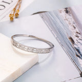 Hollow Pattern Bracelet Engagement Bangle Wedding Jewelry