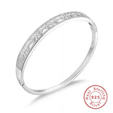 Hollow Pattern Bracelet Engagement Bangle Wedding Jewelry
