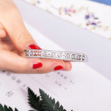 Hollow Pattern Bracelet Engagement Bangle Wedding Jewelry