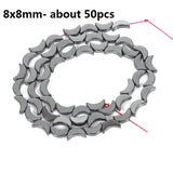 Hematite Dumbbell Heart Spacer Beads for Bracelets DIY